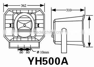 YH500A 50W with Transformers Police ABS Plastic Horn Speaker