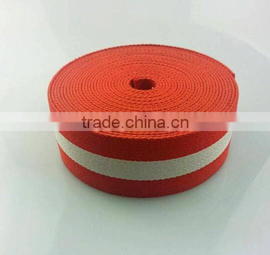 Custom printed 2 inch Colored Stripe Polypropylene Webbing for Luggage Strap & bag belts