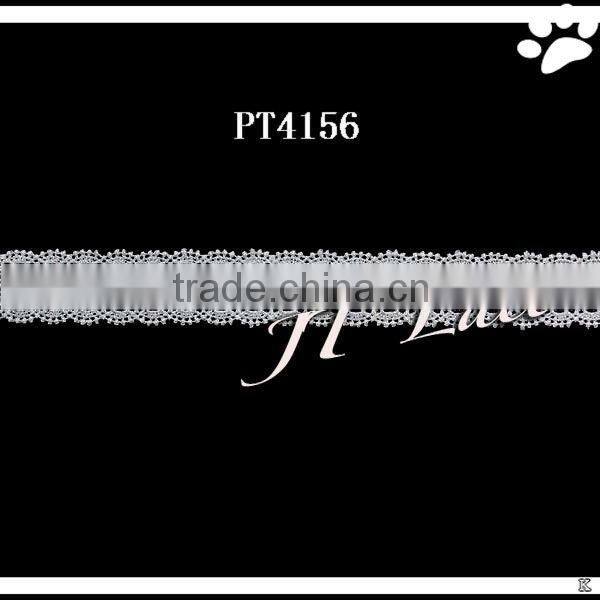 2.3cm embroidery polyester lace trim for garment(PT4152)