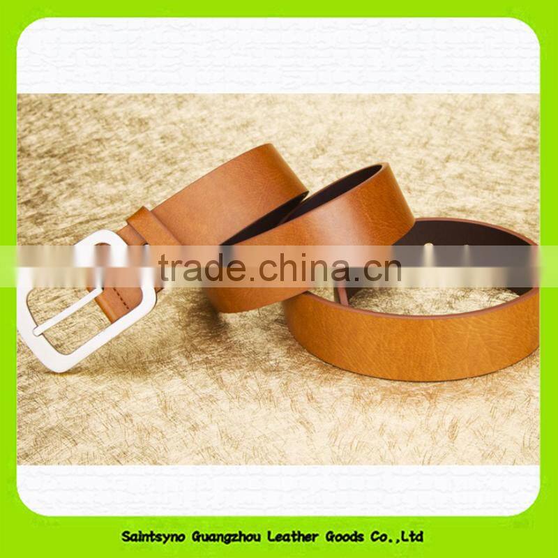China leather factory luxury cross pattern leather belt men 16234