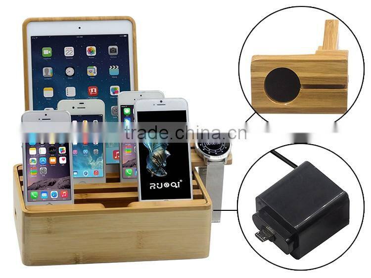Excellent product wood generic multi charger station for phone , tablet