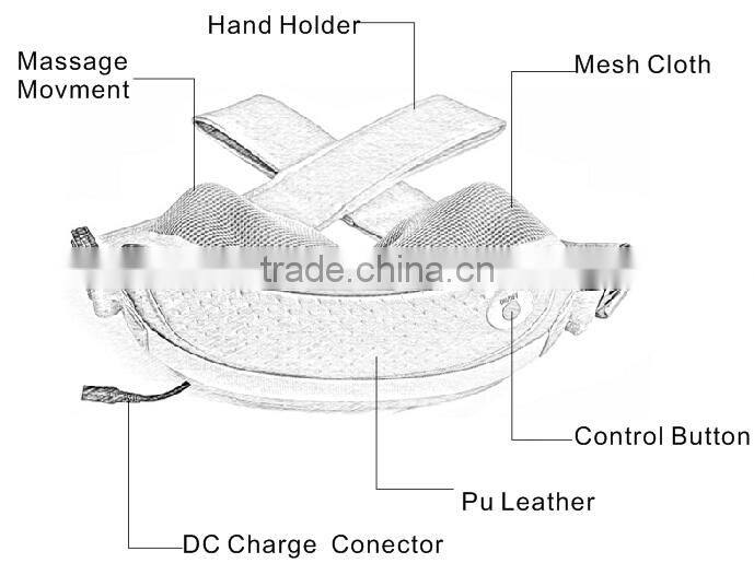 Electronic shiatu neck shoulder hand held infrared heat vibrating massager