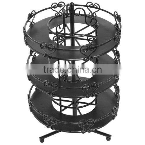 3-Tier Rotating Metal Nail Polish Display Stand