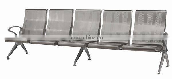 5 seater durable stainless steel office waiting chairs