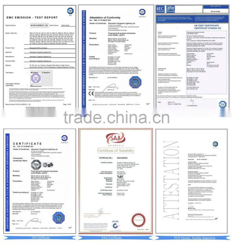 Meanwell driver 1200x600 1209x609x9mm 90W Springs recessed led ceiling panel light