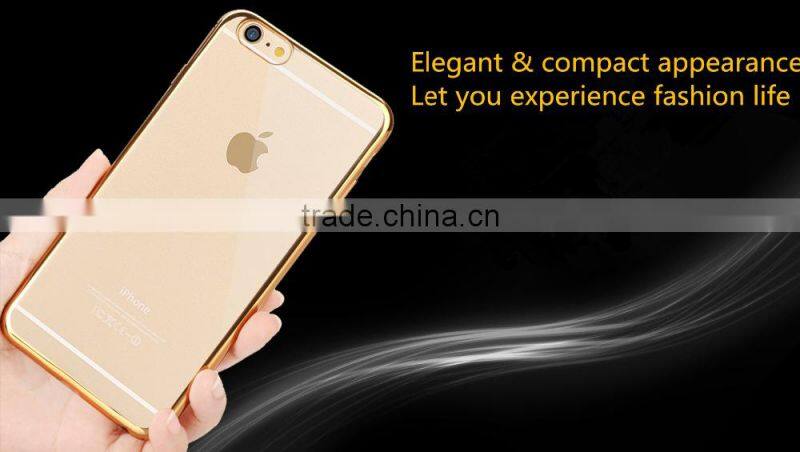 Hot Transparent Electroplating Mobile Phone Case,Mobile Case TPU for Iphone 6 Case
