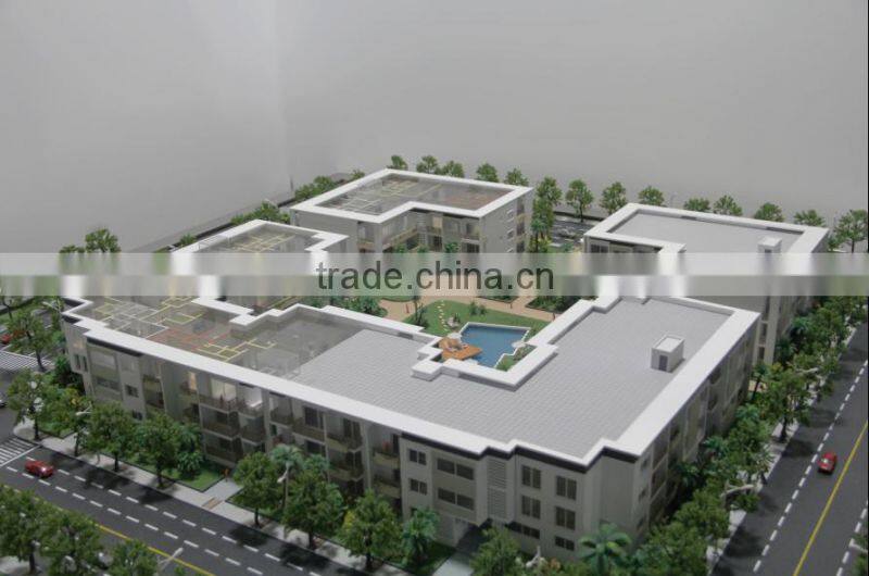 customized 3d rendering hotel building model for real estate display