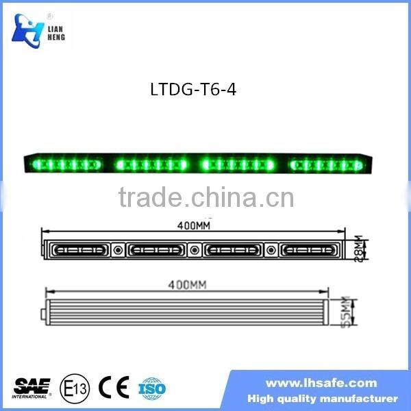 Car accessories deck led strobe lightbar/ light bar traffic advisor/ Green warning light LTDG-T6-4