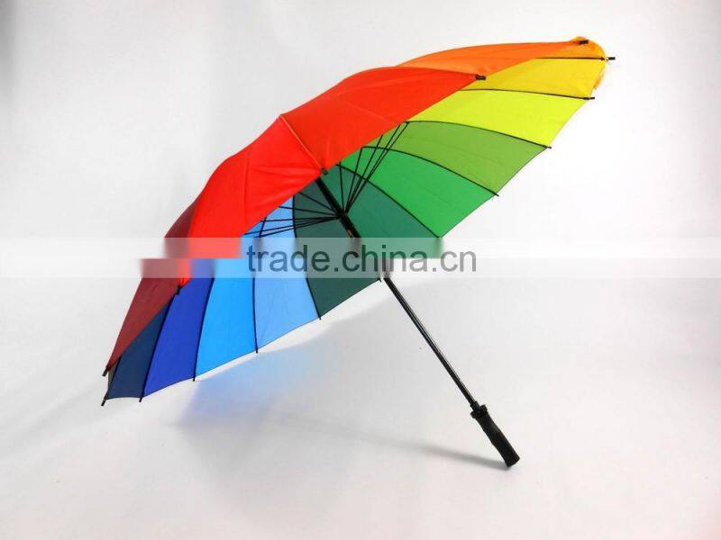 16k deluxe bright color rainbow umbrella