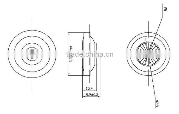 48.2mm aluminum round replace carbon used in telephone micro transmitter