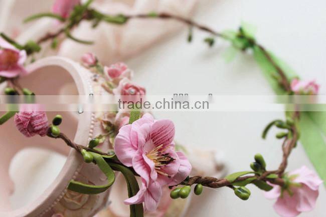 Fabulous hand-made girls flower head garlands for Wedding Prom Party And Christmas Decoration