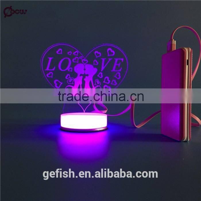 Hot acrylic 3D lamp for Christmas gift