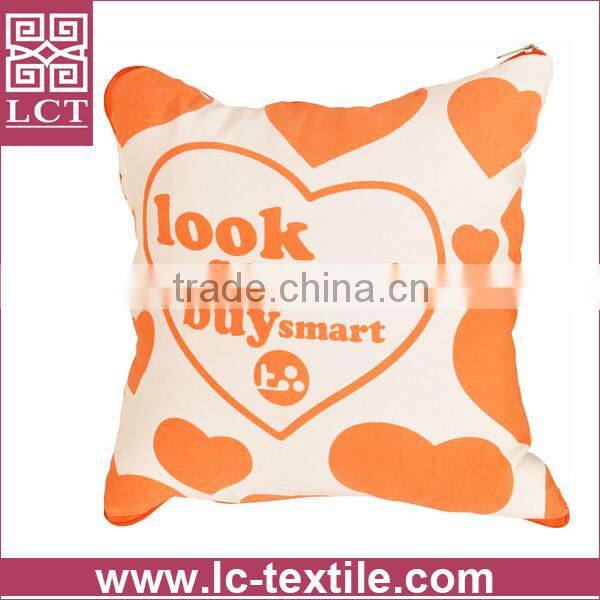 supply 100% Azo free breathable cotton canvas cushion with custom imprint(LCTP0025)
