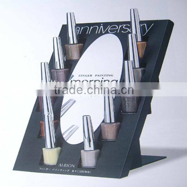 acrylic nail polish display rack with ad paper