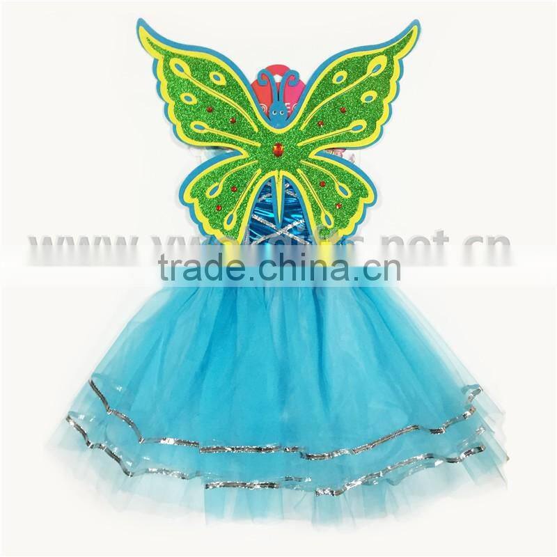 Tinkerbell Tutu Red Butterfly Childs Fairy Costume Wing Wand Set