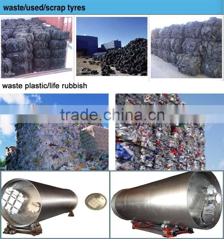Low Sulfur Oil Output Continuous Waste Tire Oil Pyrolysis Plant