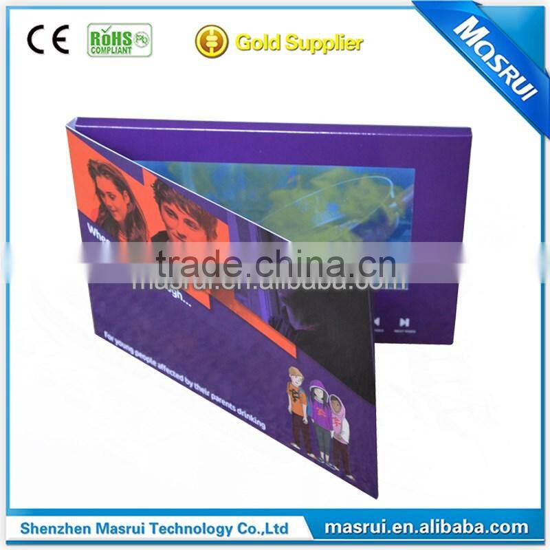 Shenzhen Manufacture Business Gift Use LCD Video Greeting Card