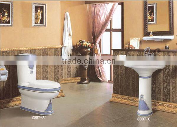 Hot Sale Bathroom Ceramics Decorated Sanitary Ware China D8007