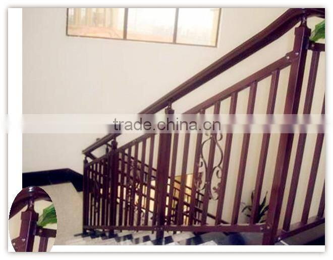 Outdoor iron railing staircase railing