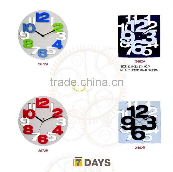 14 inch Home Interior Decor Big Numbers 3d Quartz Wall Clock