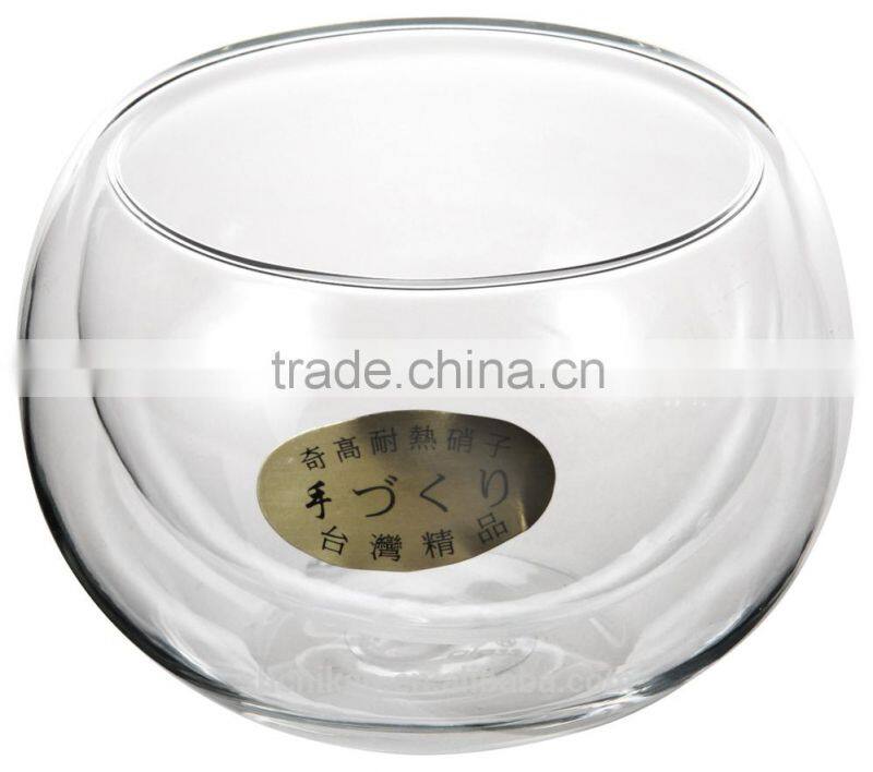 Double layer glass cup