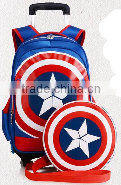 Fashionable and haigh quality Leisure marvel trolley bag for teenager