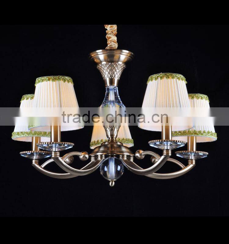 acrylic cheap chandelier with Shades of green lace