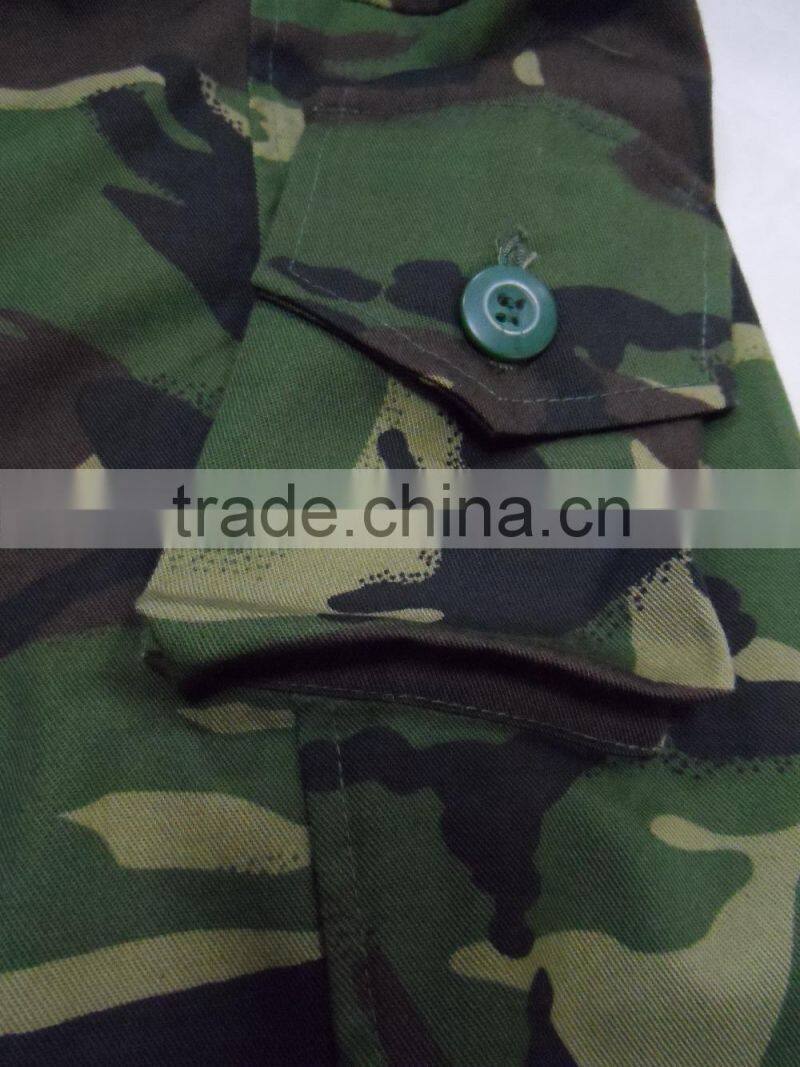 OEM cotton polyester ripstop greece army jungle camouflage battle dress uniform clothing