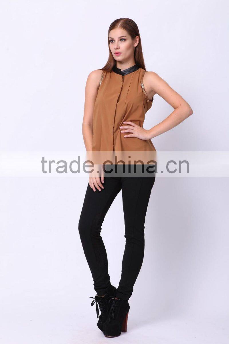 2016 PRETTY STEPS winter collectionsTwo kinds of tees in coat chiffon Tops Chemise Guimpe Casual Blouse