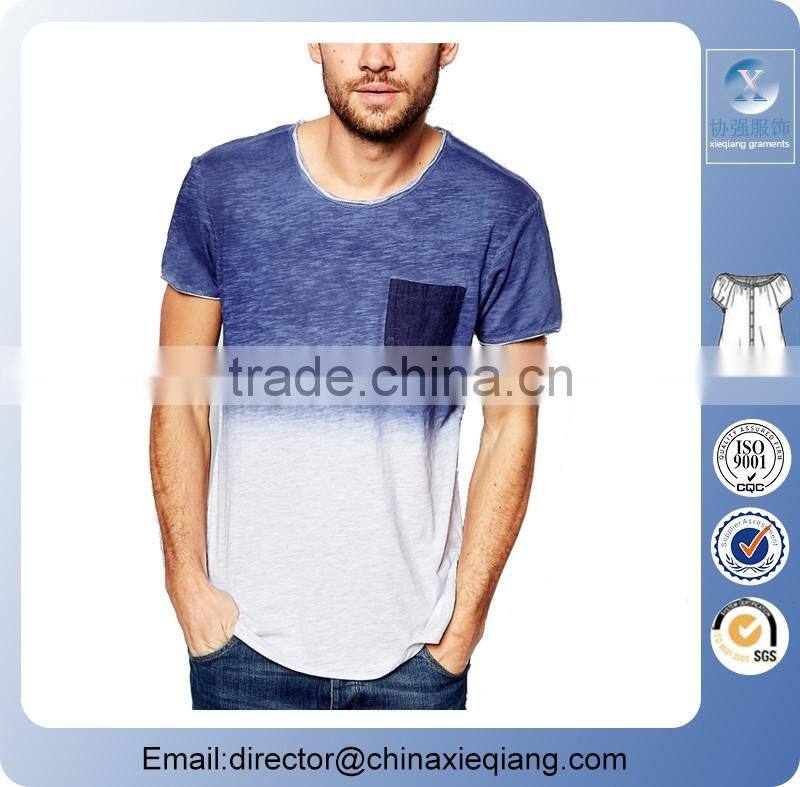 Cheap two color cotton t shirt for men on sale/t shirt manufacturing