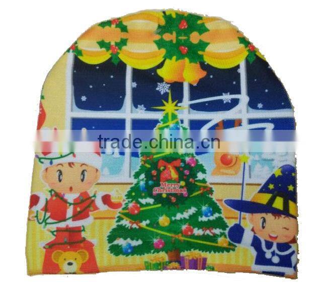 2016 fashion printing Embroidery Christmas hat , Christmas hat/gift for baby/adult