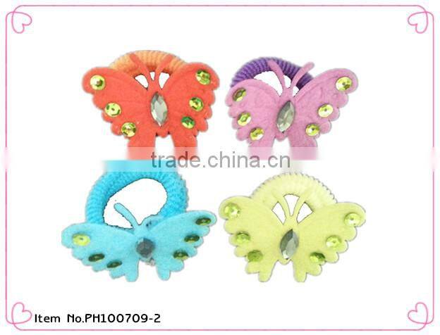 2014 new design kids elastic hair ties with animal