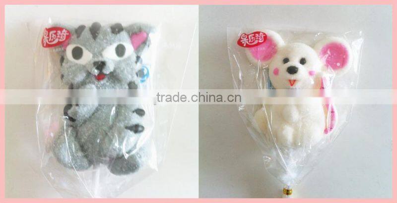 Personalized White Mice / Black Cat / Cute Animal Shaped Marshmallow Lollipop