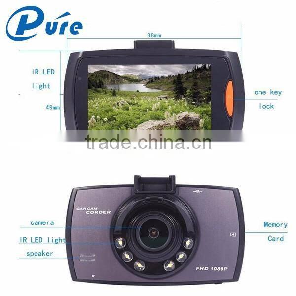 HD Car Tachograph Camera Video Vehicle DVR Recorder 153 degree Wide Angle Camcorder