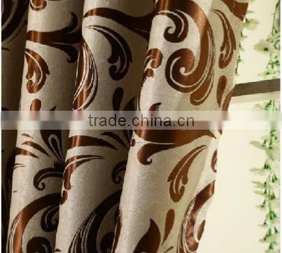 customized window curtain fabric, jacquard fabirc 036 fire retardant blackout fabric for bedroom