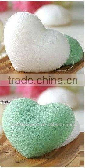 New Products facial cleaning green tea konjac sponge/100% natural konjac sponge
