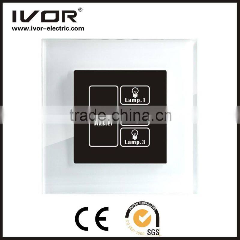 2016 new design New Wallpad White Waterproof Glass Smart Touch Screen Sensitive LED light Control