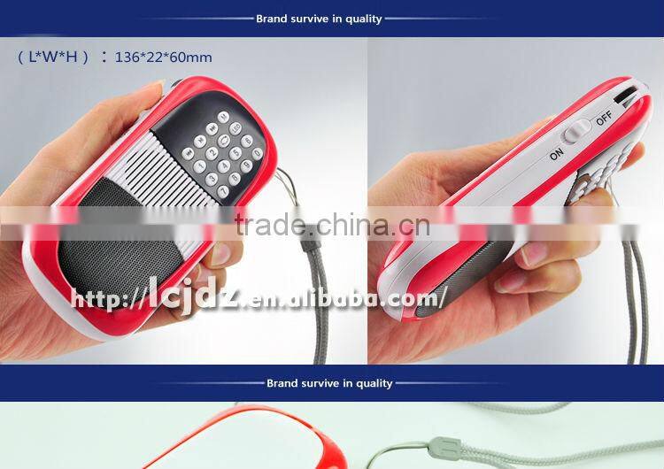 L-198AM portable mini MP3 player FM AM radio speaker