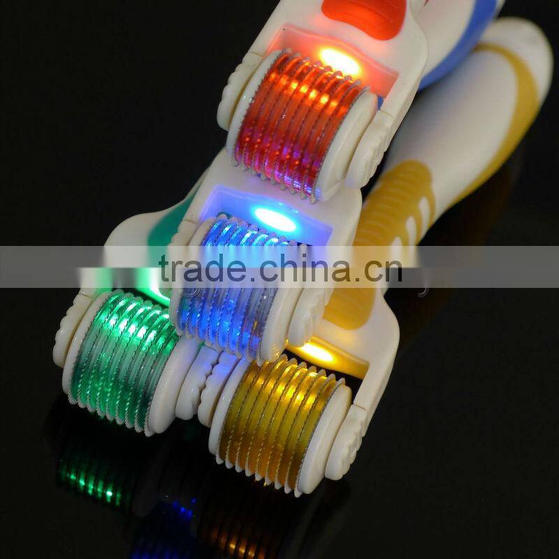 4 bio lights skin photon derma roller led light dermaroller