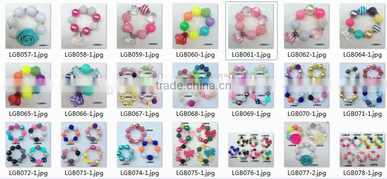 wholesale birthday chunky bead bracelet for little girl