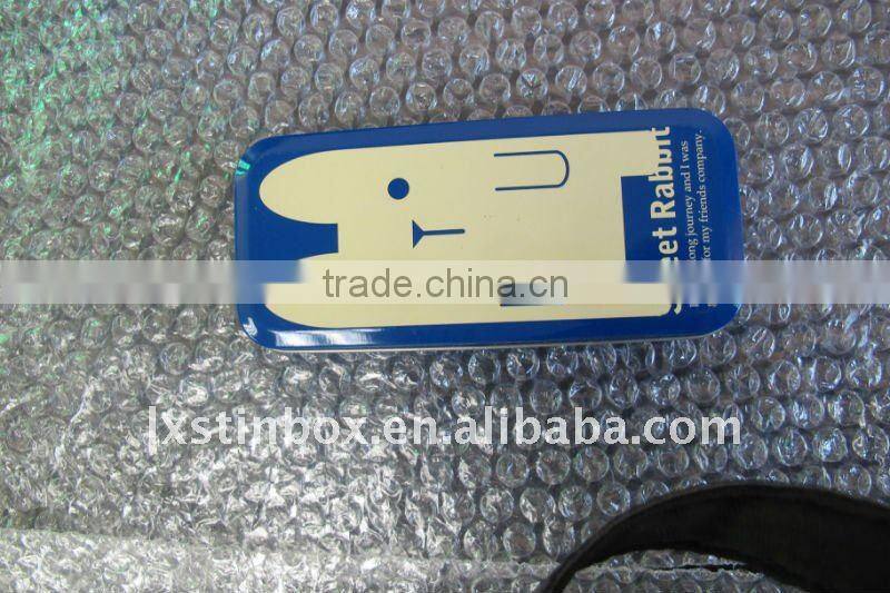 rectangular size:145*68*25mm blue print tin box packaging