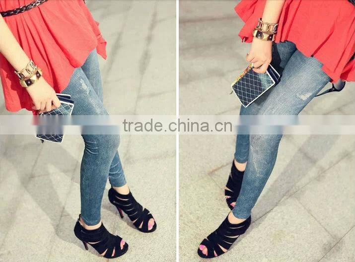 Hot Sexy Women Skinny Jeans Leggings Stretch Pencil Tights Pants Casual Slim Trousers Leggings Wholesale