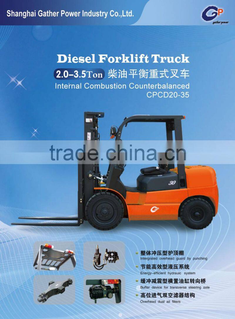 3T Diesel Forklift with cabin