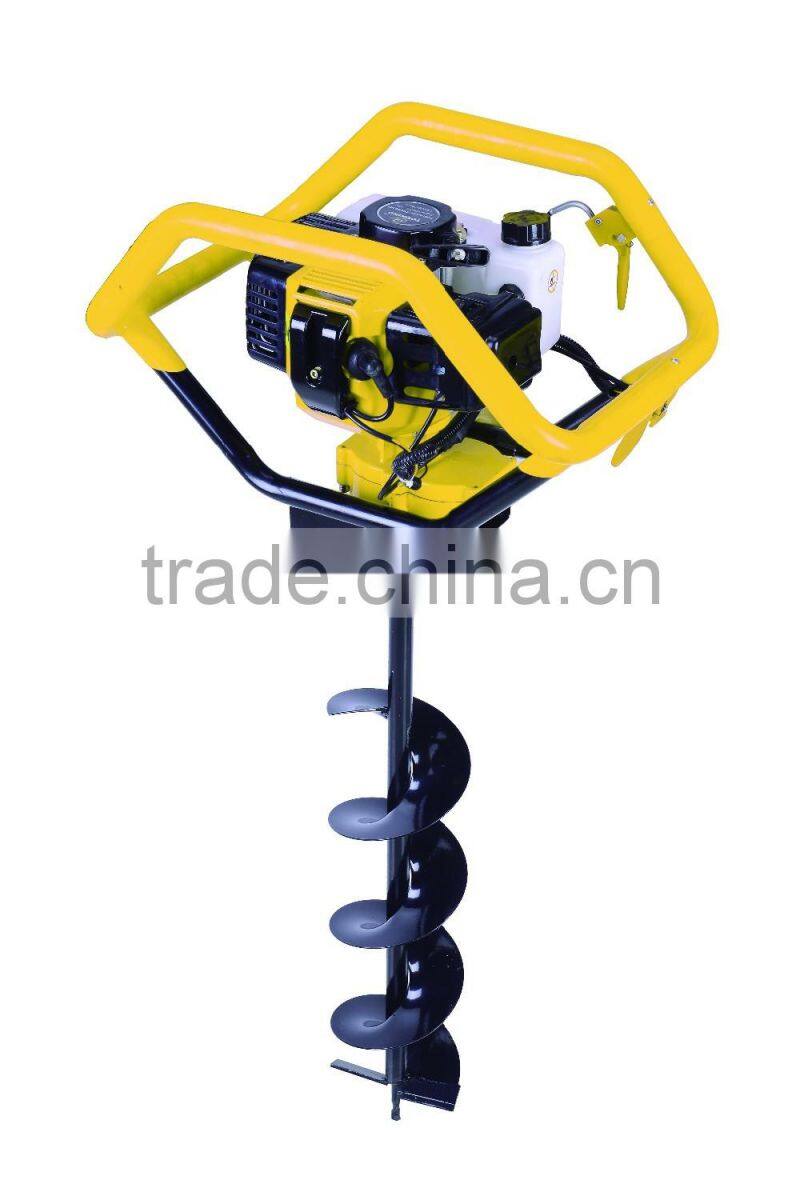 2 stroke earth drilling ,52cc earth auger,44F-6 ice auger with 150mm,200mm drill with CE,GS EURO2