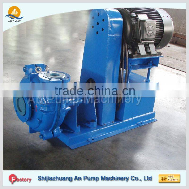 NH series high chrome/rubber lined horizontal centrifugal slurry pump for mining tailings/coal ash