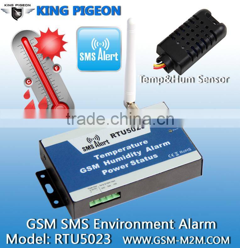 Wireless GSM SMS Temperature Humidity Power Failure Monitoring Control Alarm