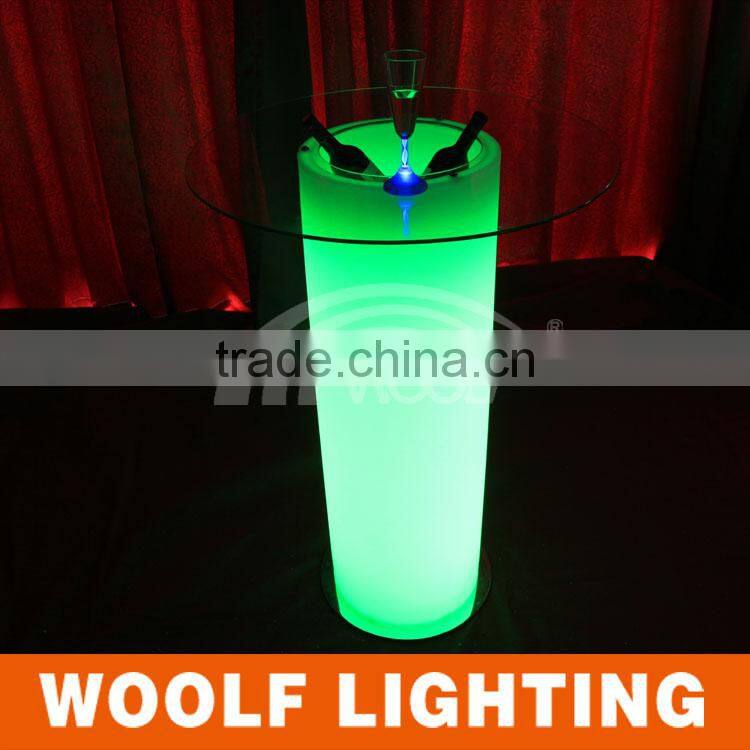 Hot Sells Tropical Design Plastic stylish LED Bar Ice Bucket