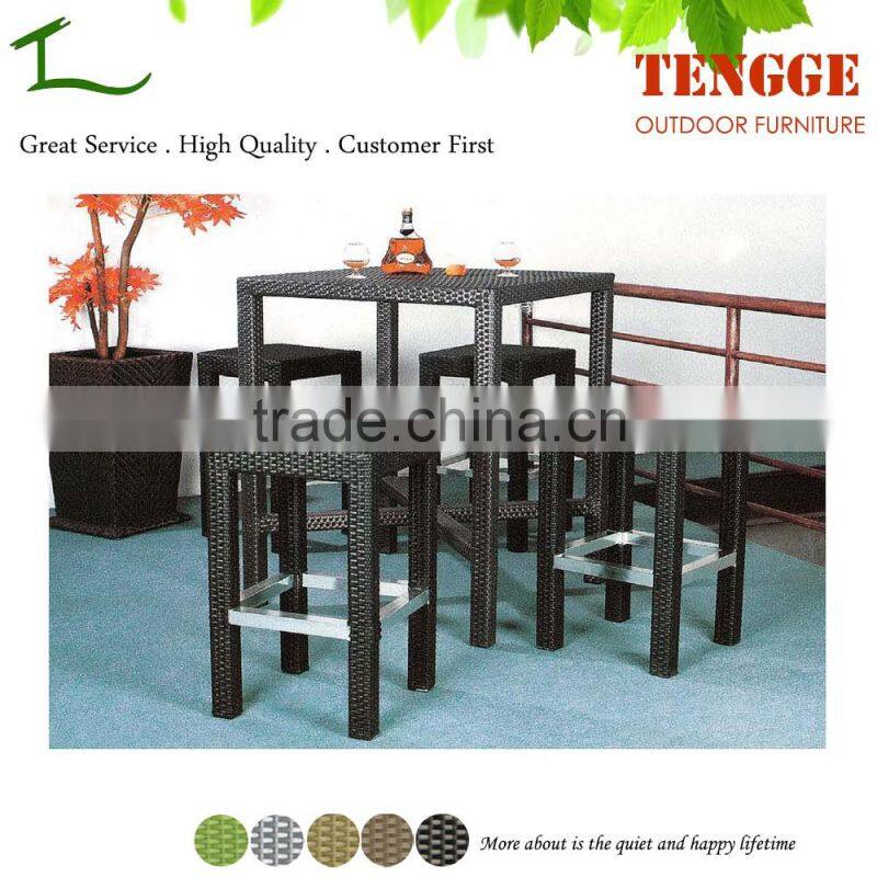 Cheap fashion outdoor rattan furniture bar set indoor bar sets