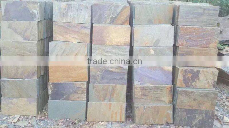 Rough slate plate tile