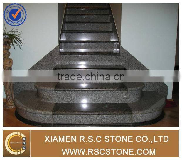 wave green granite steps